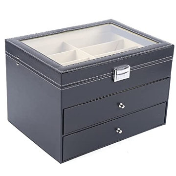 Eapmic Stylish Eyeglass Organizer Case with 24 Slots