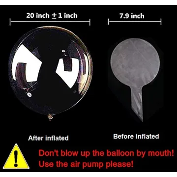 Bobo Balloons 50 Pack Transparent 20 Inch Clear Balloons