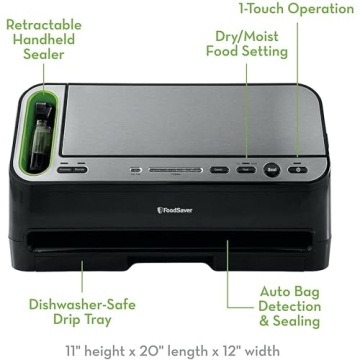 FoodSaver V4400 2-in-1 Vacuum Sealer for Fresh Food Preservation