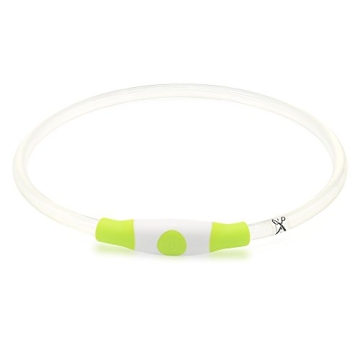 Rechargeable Neon Green LED Dog Collar Adjustable Durable