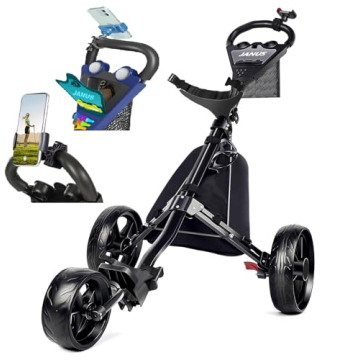 JANUS Golf Cart: Foldable Push Cart with Ice Bag & Accessories