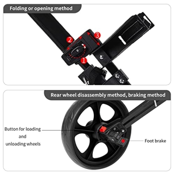 JANUS Golf Cart - Lightweight Foldable Golf Push Cart