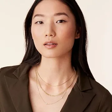 PAVOI Layering Necklace - Gold Plated Elegance for Women