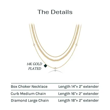PAVOI Layering Necklace - Gold Plated Elegance for Women