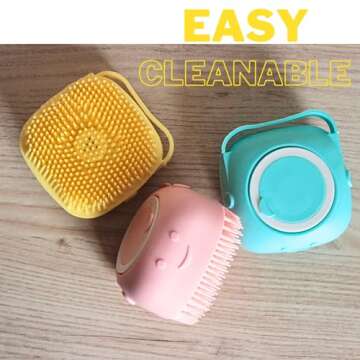 Silicone Pet Bath Brush with Shampoo Dispenser for Pets