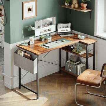 CubiCubi L Shaped Desk for Home Office - 47 Inch Versatile Design