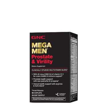 GNC Mega Men Prostate and Virility | Supports Optimal Sexual Health and Prostate Health | 90 Caplets