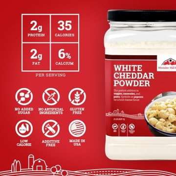 Hoosier Hill Farm White Cheddar Cheese Powder, 2LB (Pack of 1)