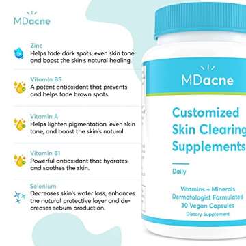 MDacne Skin Clearing Vitamins for Healthy, Clear Skin