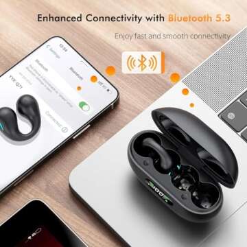 Open Ear Clip Wireless Earbuds for Active Lifestyle