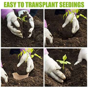 MIDELONG 20 Pcs 3.2 inch Peat Pots, Round Plant Seed Starting Pots Biodegradable Peat Pots Garden Germination Nursery Pot with 10 Plant Lables for Vegetable Tomato Herb Seedling