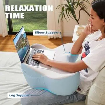 cooloo8 Reading Pillow, Lap Desk, Lap Desk with Cushion, Soft Laptop Pillow for Lap, Portable Desk Pillow, Gaming Pillow Work Pillow for Bed, Couch, Car
