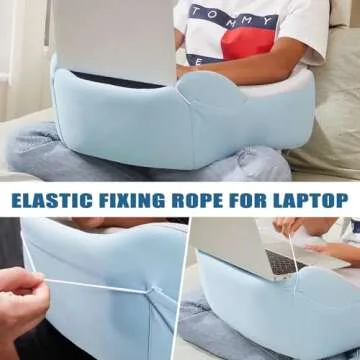 cooloo8 Reading Pillow, Lap Desk, Lap Desk with Cushion, Soft Laptop Pillow for Lap, Portable Desk Pillow, Gaming Pillow Work Pillow for Bed, Couch, Car