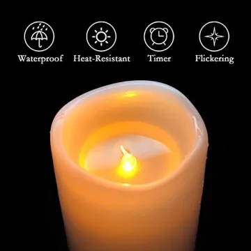 Waterproof Outdoor Flameless Candles with Remote Timer