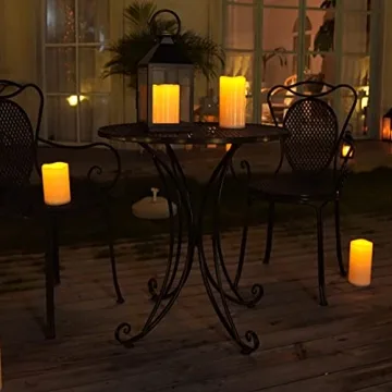 Waterproof Outdoor Flameless Candles with Remote Timer
