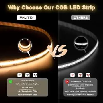PAUTIX COB LED Strip Light - Tunable Brightness and Colors