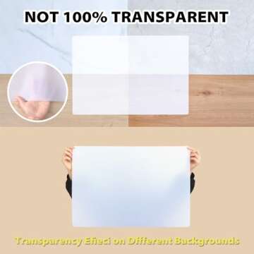 Thick Silicone Counter Mat Large 23.4"by15.6", Heat Resistant Mat for Kitchen Table/Countertop Protector/Non Stick Pastry Baking Mat Placemats, Silicone Mat for Crafts Kids, Super Kitchen Clear