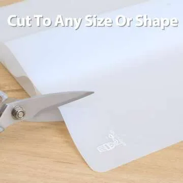 Thick Silicone Counter Mat Large 23.4"by15.6", Heat Resistant Mat for Kitchen Table/Countertop Protector/Non Stick Pastry Baking Mat Placemats, Silicone Mat for Crafts Kids, Super Kitchen Clear