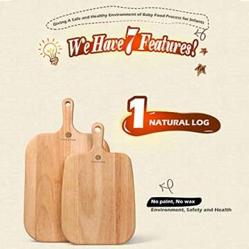 Top Quality Wood Cutting Board Set for All Ages