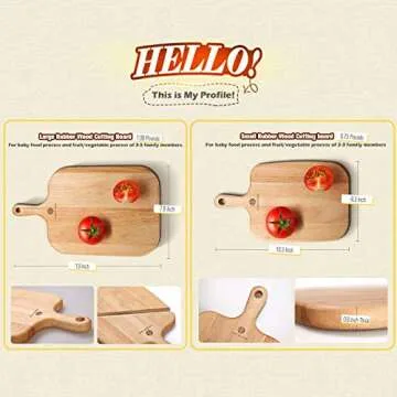 Top Quality Wood Cutting Board Set for All Ages