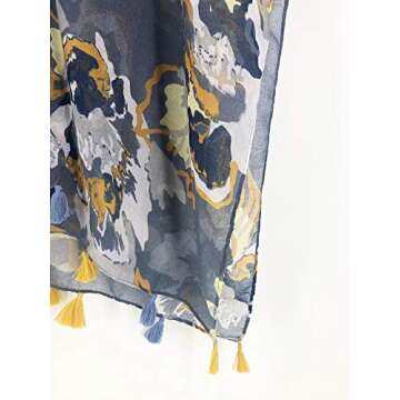 Moss Rose Women's Beach Cover up Swimsuit Kimono with Bohemian Floral Print, Loose Casual Resort Wear