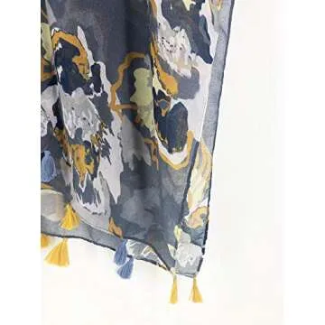 Moss Rose Women's Beach Cover up Swimsuit Kimono with Bohemian Floral Print, Loose Casual Resort Wear