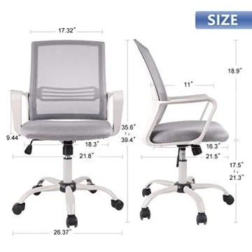 Ergonomic Office Chair with Lumbar Support and Wheels
