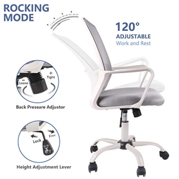 Ergonomic Office Chair with Lumbar Support and Wheels