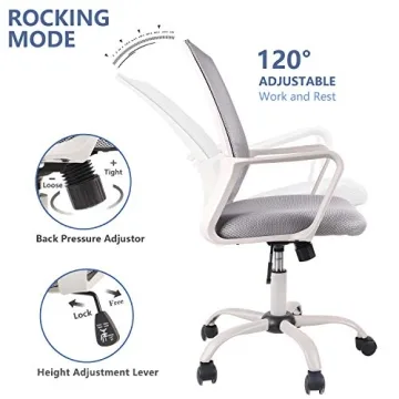 Ergonomic Office Chair with Lumbar Support and Wheels