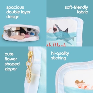 Primo Lines Shark Week Period Bag for Teens and Women