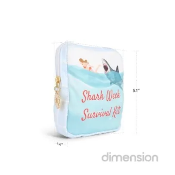 Primo Lines Shark Week Period Bag for Teens and Women