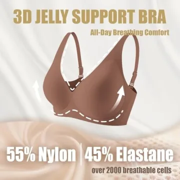Jelly Wireless Bra Comfortable Deep V Push Up Everyday Use