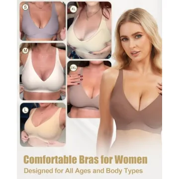 Jelly Wireless Bra Comfortable Deep V Push Up Everyday Use