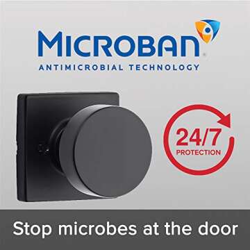 Kwikset Pismo Dummy Door Knob, Single Sided Handle for Closets, French Double Doors, and Pantry, Mat...