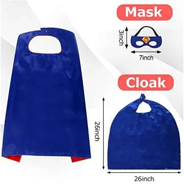 InPoTo Superhero Capes & Masks for Kids Ages 4-12