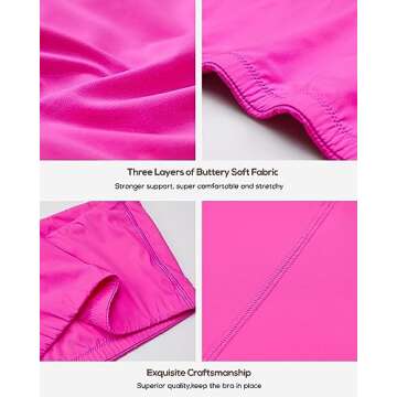 INLYRIC Women's Inbarely Strapless Bandeau Bra Bralette Tube Top Seamless Comfortable Stretchy Non Padded Bras Tops Bright Pink Medium