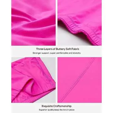 INLYRIC Women's Inbarely Strapless Bandeau Bra Bralette Tube Top Seamless Comfortable Stretchy Non Padded Bras Tops Bright Pink Medium