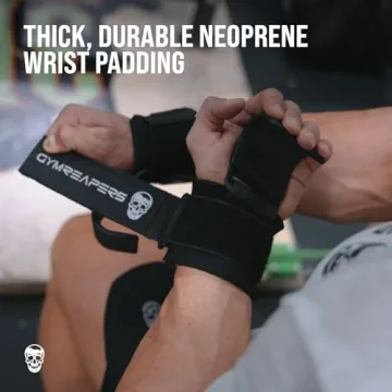 Gymreapers Weight Lifting Hooks - Heavy Duty Hand Grip Support