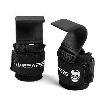 Gymreapers Weight Lifting Hooks - Heavy Duty Hand Grip Support