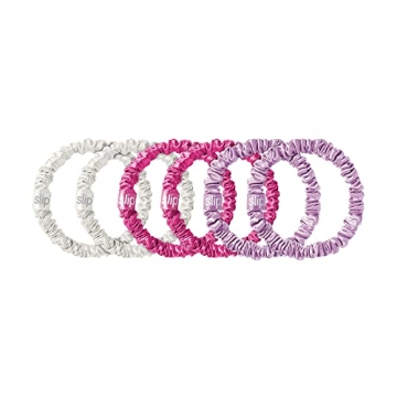 Luxury Slip Silk Scrunchies - Sweet Pea - 6-Pack for Hair & Style