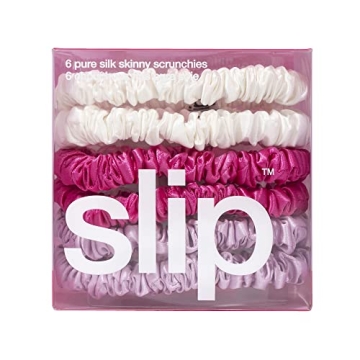 Sweet Pea Slip Silk Scrunchies 6-Pack Hair-Friendly Luxury