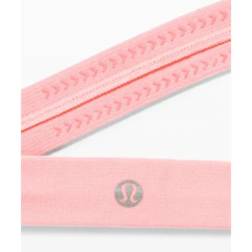Lululemon Azalea Pink/White Cardio Headband for Active Use