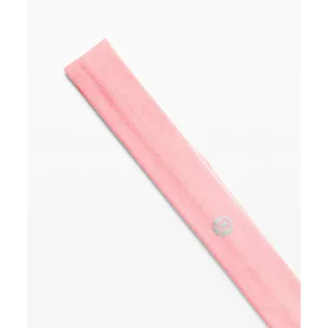 Lululemon Azalea Pink/White Cardio Headband for Active Use