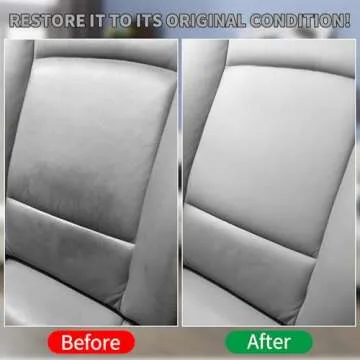 BSCPAM Gray Leather Recoloring Balm,Leather Couch Scratch/Stain Remover,Leather Repair kit for Vinyl Furniture and Car Interior,Leather Dye Paint for Scratched and Faded Leather Couches