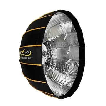 Glow EZ Lock 25" Collapsible Silver Beauty Dish Softbox for Perfect Lighting