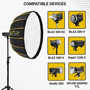 Glow 25" Collapsible Silver Beauty Dish Softbox