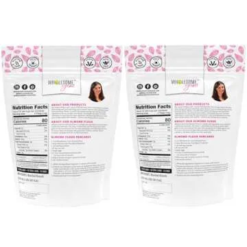 Wholesome Yum Premium Fine Blanched Almond Flour For Baking & More (16 oz / 1 lb) - Low Carb, Gluten...