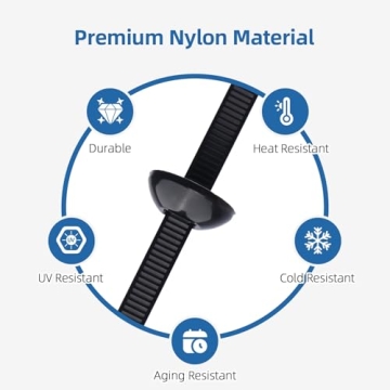 100 Pcs Self-Locking Universal Cable Tie Buckles for Cars