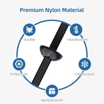 100 Pcs Self-Locking Universal Cable Tie Buckles for Cars