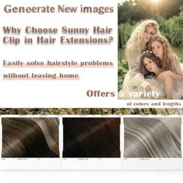 Sunny Hair Clip in Extensions Remy Real Human Hair 12 Inch